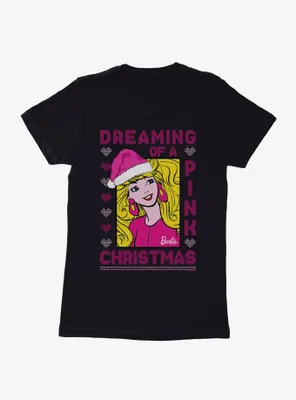 Barbie Pink Christmas Ugly Womens T-Shirt