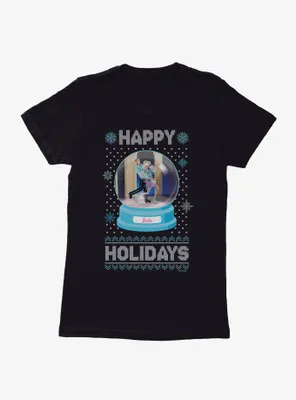 Barbie Snowglobe Holidays Ugly Christmas Womens T-Shirt