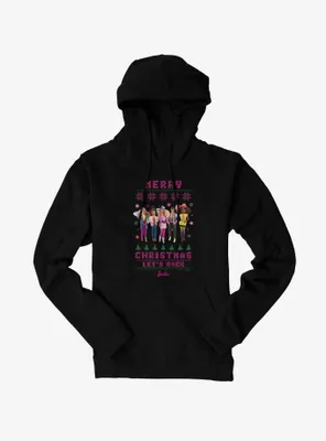 Barbie Merry Christmas Let's Rock Ugly Holiday Hoodie