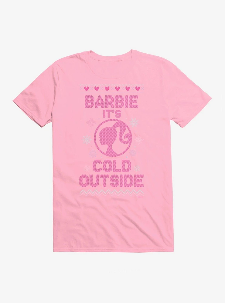 Barbie It's Cold Outside Ugly Christmas Pattern T-Shirt