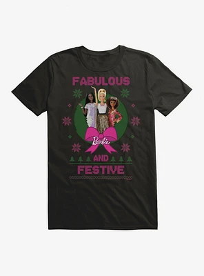 Barbie Fabulous And Festive Ugly Christmas Pattern T-Shirt