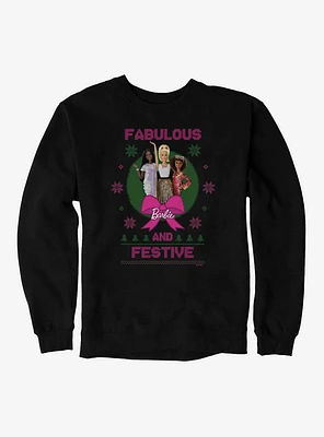 Barbie Fabulous And Festive Ugly Christmas Pattern Sweatshirt