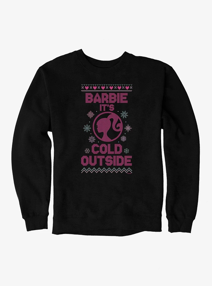 Barbie It's Cold Outside Ugly Christmas Pattern Sweatshirt