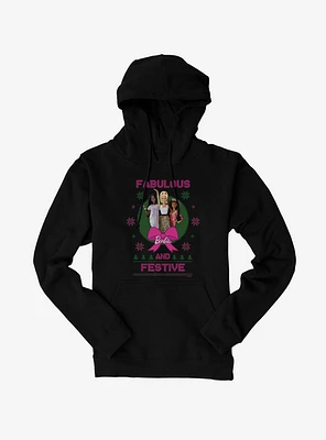 Barbie Fabulous And Festive Ugly Christmas Pattern Hoodie