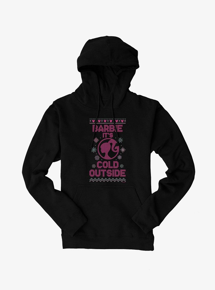 Barbie It's Cold Outside Ugly Christmas Pattern Hoodie