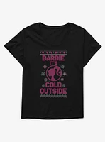 Barbie It's Cold Outside Ugly Christmas Pattern Girls T-Shirt Plus