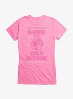 Barbie It's Cold Outside Ugly Christmas Pattern Girls T-Shirt