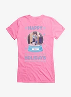 Barbie Snowglobe Holidays Ugly Christmas Pattern Girls T-Shirt
