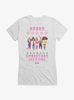 Barbie Merry Christmas Let's Rock Ugly Pattern Girls T-Shirt