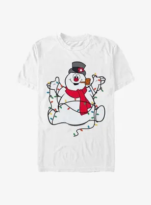 Frosty The Snowman Tangled Christmas Lights T-Shirt