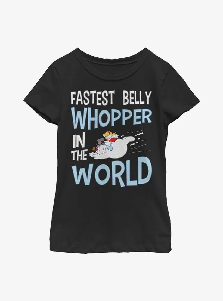 Frosty The Snowman Fastest Belly Whopper Youth Girls T-Shirt