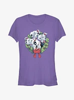 Disney 101 Dalmatians Puppy Christmas Wreath Girls T-Shirt