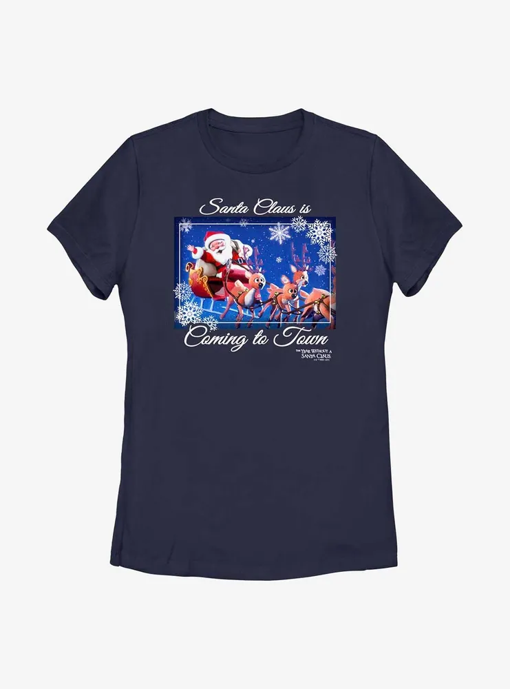 The Year Without Santa Claus Coming To Town Womens T-Shirt