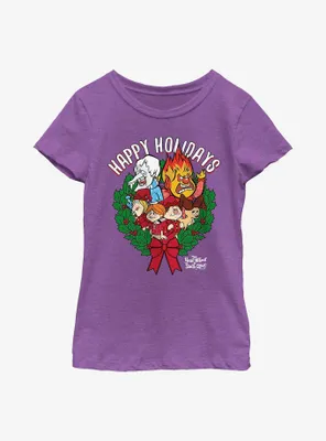 The Year Without Santa Claus Wreath Group Youth Girls T-Shirt