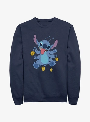 Disney Lilo & Stitch Hanukkah Spinning Dreidels Sweatshirt