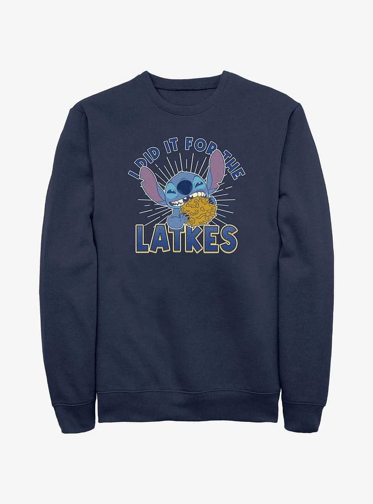 Disney Lilo & Stitch Did It For Hanukkah Latkes Sweatshirt