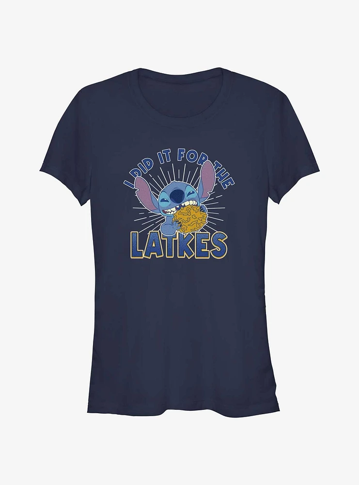 Disney Lilo & Stitch Did It For Hanukkah Latkes Girls T-Shirt