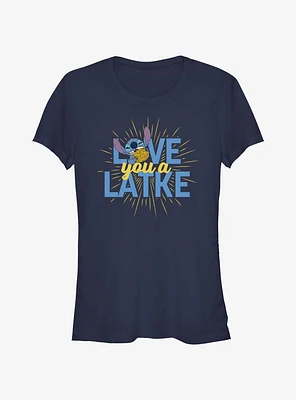 Disney Lilo & Stitch Hanukkah Love You A Latke Girls T-Shirt
