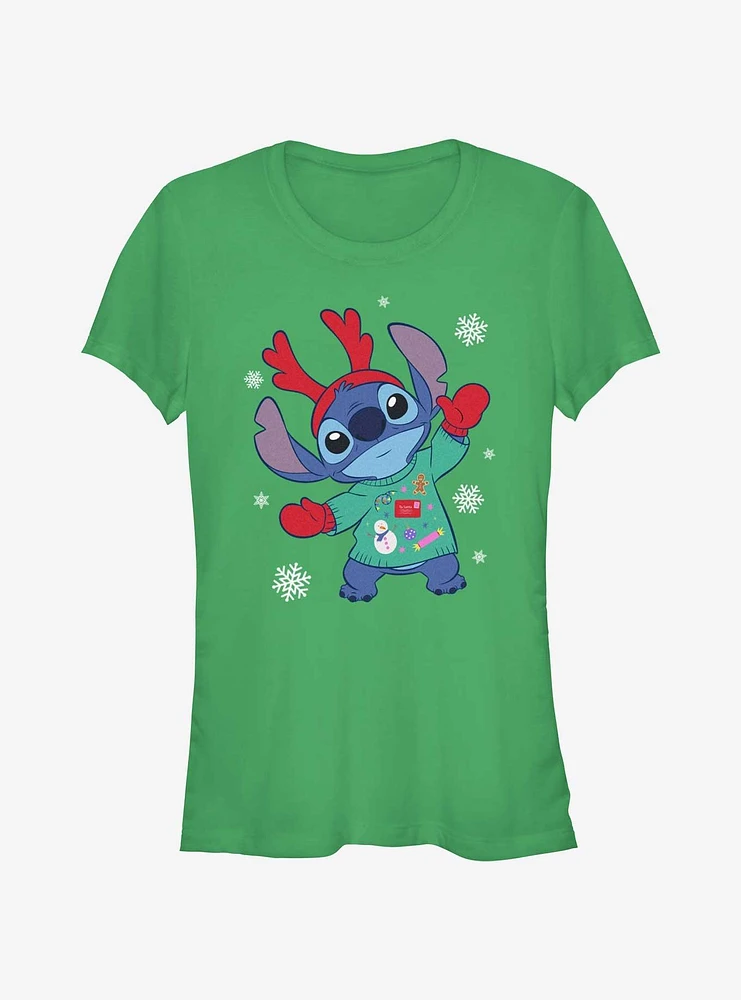 Disney Lilo & Stitch Reindeer Girls T-Shirt