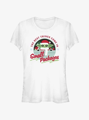 Star Wars The Mandalorian Santa Grogu Small Packages Girls T-Shirt