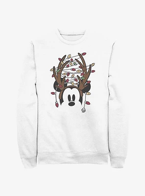 Disney Mickey Mouse Christmas Light Antlers Sweatshirt