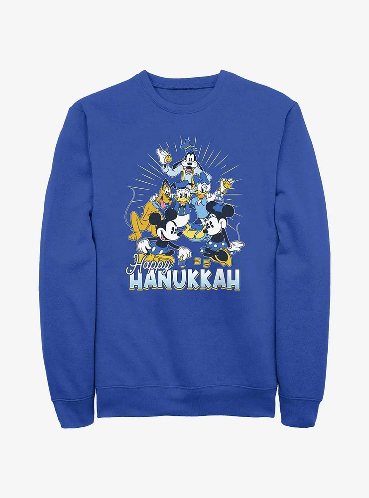 Disney Mickey Mouse Happy Hanukkah Friends Sweatshirt