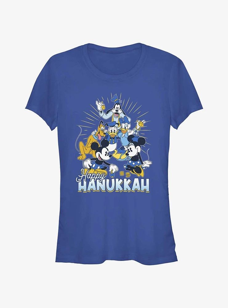Disney Mickey Mouse Happy Hanukkah Friends Girls T-Shirt