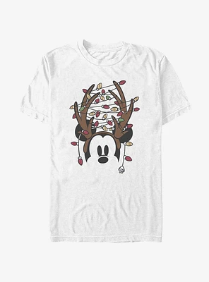 Disney Mickey Mouse Christmas Light Antlers T-Shirt