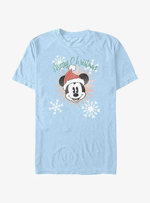 Disney Mickey Mouse Snowflakes Santa T-Shirt