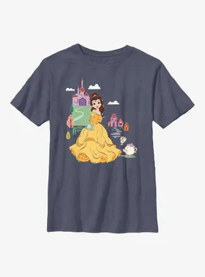 Disney Beauty And The Beast Belle Cartoon Group Youth T-Shirt