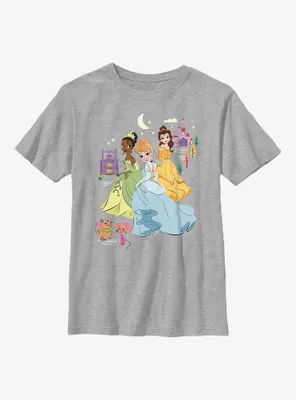 Disney Princesses Group Cartoon Youth T-Shirt