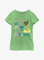 Disney Princess & The Frog Tiana One Little Wish Big Dream Cartoon Youth Girls T-Shirt