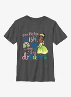 Disney Princess & The Frog Tiana One Little Wish Big Dream Cartoon Youth T-Shirt