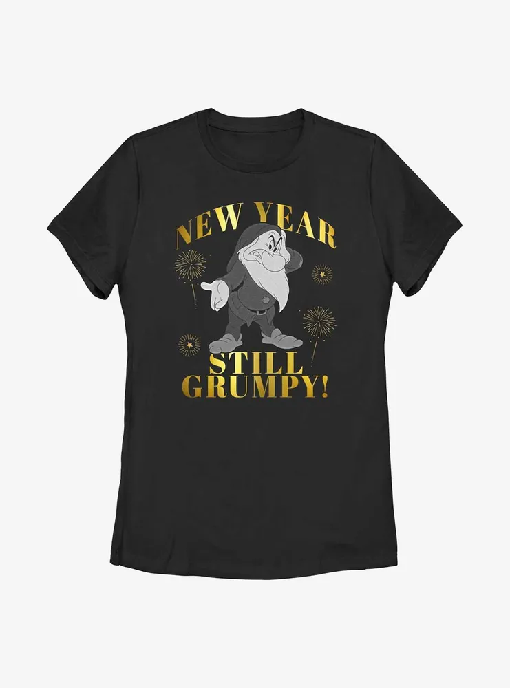 Disney Snow White and the Seven Dwarfs New Year Still Grumpy Womens T-Shirt