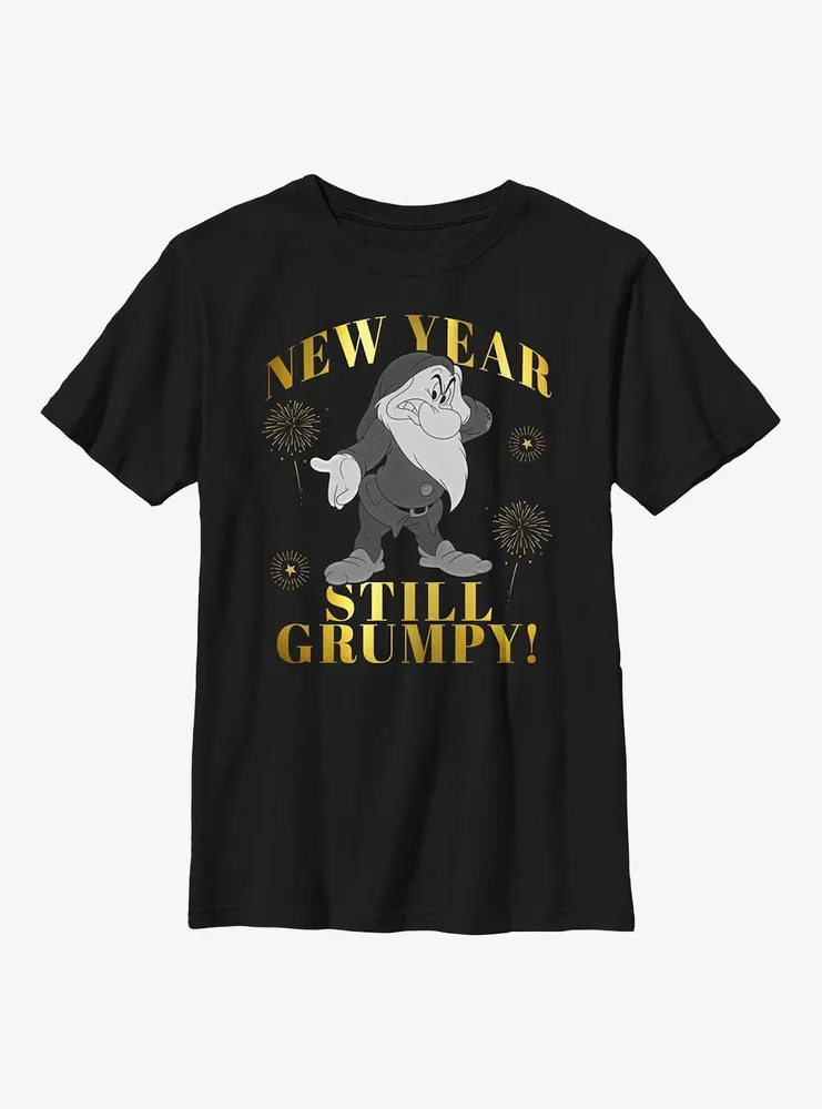 Disney Snow White and the Seven Dwarfs New Year Still Grumpy Youth T-Shirt