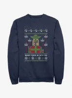 Star Wars Yoda Merry Force Ugly Christmas Pattern Sweatshirt