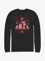 Star Wars Droid Ugly Christmas Pattern Long-Sleeve T-Shirt