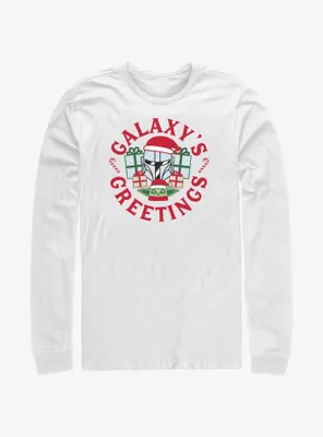 Star Wars The Mandalorian Galaxy's Greetings Long-Sleeve T-Shirt