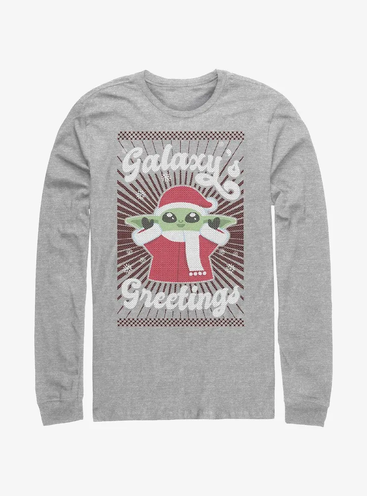 Star Wars The Mandalorian Child Galaxy's Greetings Long-Sleeve T-Shirt