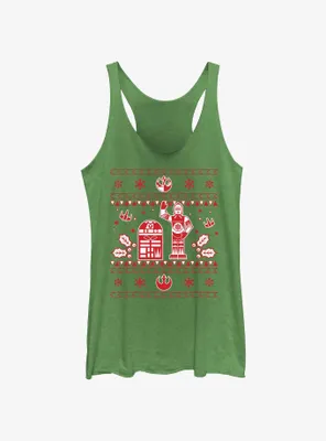 Star Wars Droid Ugly Christmas Pattern Womens Tank Top