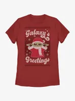 Star Wars The Mandalorian Child Galaxy's Greetings Womens T-Shirt