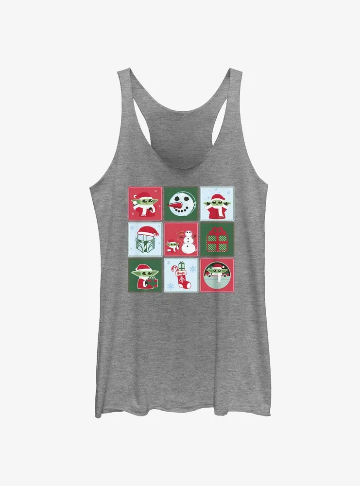 Star Wars The Mandalorian Holiday Boxes Womens Tank Top