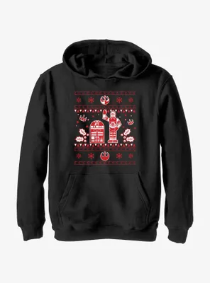 Star Wars Droid Ugly Christmas Pattern Youth Hoodie