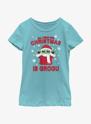 Star Wars The Mandalorian All I Want For Christmas Youth Girls T-Shirt
