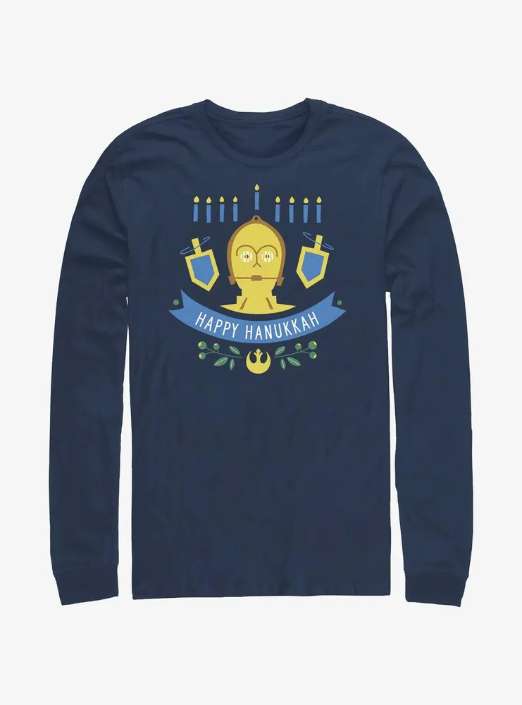 Star Wars C-3PO Hanukkah Long-Sleeve T-Shirt