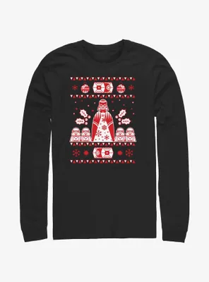 Star Wars Empire Ugly Christmas Pattern Long-Sleeve T-Shirt