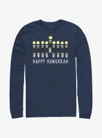 Star Wars Light Saber Hanukkah Menorah Long-Sleeve T-Shirt