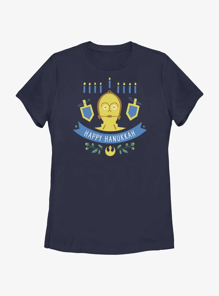 Star Wars C-3PO Hanukkah Womens T-Shirt