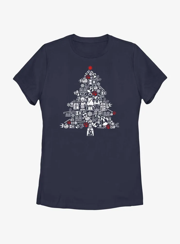 Star Wars Christmas Tree Fill Womens T-Shirt