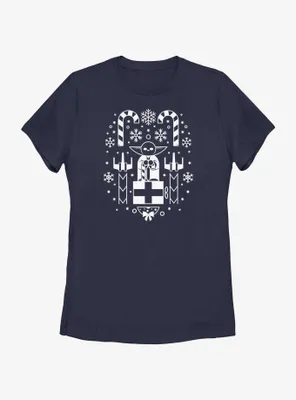 Star Wars Christmas Yoda Womens T-Shirt